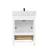 24" Freestanding Bathroom Vanity With Countertop, Undermount Sink & Mirror - Matte White - 026 24 01 CT M