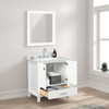 30" Freestanding Bathroom Vanity With Countertop, Undermount Sink & Mirror - Matte White - 026 30 01 CT M