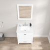 30" Freestanding Bathroom Vanity With Countertop, Undermount Sink & Mirror - Matte White - 026 30 01 CT M