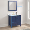 30" Freestanding Bathroom Vanity With Countertop & Undermount Sink - Navy Blue - 026 30 25 CT