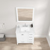 36" Freestanding Bathroom Vanity With Countertop, Undermount Sink & Mirror - Matte White - 026 36 01 CT M