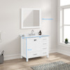 36" Freestanding Bathroom Vanity With Countertop & Undermount Sink - Matte White - 026 36 01 CT