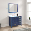 36" Freestanding Bathroom Vanity With Countertop, Undermount Sink & Mirror - Navy Blue - 026 36 25 CT M