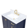 36" Freestanding Bathroom Vanity With Countertop, Undermount Sink & Mirror - Navy Blue - 026 36 25 CT M