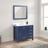 36" Freestanding Bathroom Vanity With Countertop & Undermount Sink - Navy Blue - 026 36 25 CT