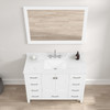 48" Freestanding Bathroom Vanity With Countertop, Undermount Sink & Mirror - Matte White - 026 48 01 CT M