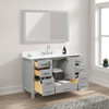 48" Freestanding Bathroom Vanity With Countertop, Undermount Sink & Mirror - Metal Grey - 026 48 15 CT M