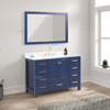 48" Freestanding Bathroom Vanity With Countertop, Undermount Sink & Mirror - Navy Blue - 026 48 25 CT M