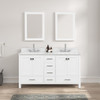 60" Freestanding Bathroom Vanity With Countertop, Undermount Sink & Mirror - Matte White - 026 60 01 CT 2M