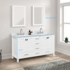 60" Freestanding Bathroom Vanity With Countertop & Undermount Sink - Matte White - 026 60 01 CT