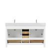 60" Freestanding Bathroom Vanity With Countertop & Undermount Sink - Matte White - 026 60 01 CT