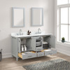 60" Freestanding Bathroom Vanity With Countertop, Undermount Sink & Mirror - Metal Grey - 026 60 15 CT 2M