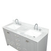 60" Freestanding Bathroom Vanity With Countertop, Undermount Sink & Mirror - Metal Grey - 026 60 15 CT 2M