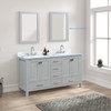 60" Freestanding Bathroom Vanity With Countertop & Undermount Sink - Metal Grey - 026 60 15 CT