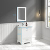 24" Freestanding Bathroom Vanity With Countertop, Undermount Sink & Mirror - Matte White - 027 24 01 CT M