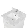 24" Freestanding Bathroom Vanity With Countertop, Undermount Sink & Mirror - Matte White - 027 24 01 CT M