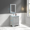 24" Freestanding Bathroom Vanity With Countertop, Undermount Sink & Mirror - Metal Grey - 027 24 15 CT M