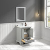 24" Freestanding Bathroom Vanity With Countertop, Undermount Sink & Mirror - Metal Grey - 027 24 15 CT M