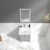 24" Freestanding Bathroom Vanity With Countertop, Undermount Sink & Mirror - Metal Grey - 027 24 15 CT M