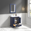 24" Freestanding Bathroom Vanity With Countertop, Undermount Sink & Mirror - Navy Blue - 027 24 25 CT M