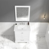 30" Freestanding Bathroom Vanity With Countertop, Undermount Sink & Mirror - Matte White - 027 30 01 CT M