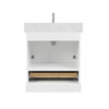 30" Freestanding Bathroom Vanity With Countertop, Undermount Sink & Mirror - Matte White - 027 30 01 CT M