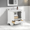 30" Freestanding Bathroom Vanity With Countertop & Undermount Sink - Matte White - 027 30 01 CT