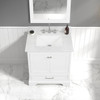 30" Freestanding Bathroom Vanity With Countertop & Undermount Sink - Matte White - 027 30 01 CT