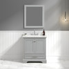 30" Freestanding Bathroom Vanity With Countertop, Undermount Sink & Mirror - Metal Grey - 027 30 15 CT M