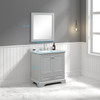 30" Freestanding Bathroom Vanity With Countertop, Undermount Sink & Mirror - Metal Grey - 027 30 15 CT M