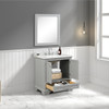 30" Freestanding Bathroom Vanity With Countertop, Undermount Sink & Mirror - Metal Grey - 027 30 15 CT M