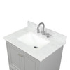 30" Freestanding Bathroom Vanity With Countertop, Undermount Sink & Mirror - Metal Grey - 027 30 15 CT M