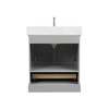 30" Freestanding Bathroom Vanity With Countertop, Undermount Sink & Mirror - Metal Grey - 027 30 15 CT M