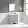 30" Freestanding Bathroom Vanity With Countertop & Undermount Sink - Metal Grey - 027 30 15 CT