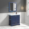 30" Freestanding Bathroom Vanity With Countertop, Undermount Sink & Mirror - Navy Blue - 027 30 25 CT M