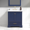 30" Freestanding Bathroom Vanity With Countertop & Undermount Sink - Navy Blue - 027 30 25 CT