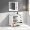 36" Freestanding Bathroom Vanity With Countertop, Undermount Sink & Mirror - Matte White - 027 36 01 CT M