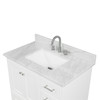 36" Freestanding Bathroom Vanity With Countertop, Undermount Sink & Mirror - Matte White - 027 36 01 CT M