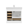 36" Freestanding Bathroom Vanity With Countertop, Undermount Sink & Mirror - Matte White - 027 36 01 CT M