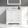 36" Freestanding Bathroom Vanity With Countertop & Undermount Sink - Matte White - 027 36 01 CT