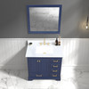 36" Freestanding Bathroom Vanity With Countertop, Undermount Sink & Mirror - Navy Blue - 027 36 25 CT M