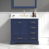 36" Freestanding Bathroom Vanity With Countertop & Undermount Sink - Navy Blue - 027 36 25 CT