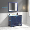 36" Freestanding Bathroom Vanity With Countertop & Undermount Sink - Navy Blue - 027 36 25 CT