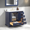 36" Freestanding Bathroom Vanity With Countertop & Undermount Sink - Navy Blue - 027 36 25 CT