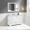 48" Freestanding Bathroom Vanity With Countertop, Undermount Sink & Mirror - Matte White - 027 48 01 CT M