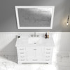 48" Freestanding Bathroom Vanity With Countertop, Undermount Sink & Mirror - Matte White - 027 48 01 CT M