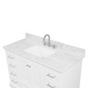 48" Freestanding Bathroom Vanity With Countertop, Undermount Sink & Mirror - Matte White - 027 48 01 CT M