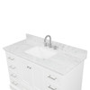 48" Freestanding Bathroom Vanity With Countertop & Undermount Sink - Matte White - 027 48 01 CT