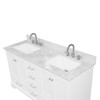 60" Freestanding Bathroom Vanity With Countertop & Undermount Sink - Matte White - 027 60 01 CT