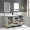 60" Freestanding Bathroom Vanity With Countertop, Undermount Sink & Mirror - Metal Grey - 027 60 15 CT 2M